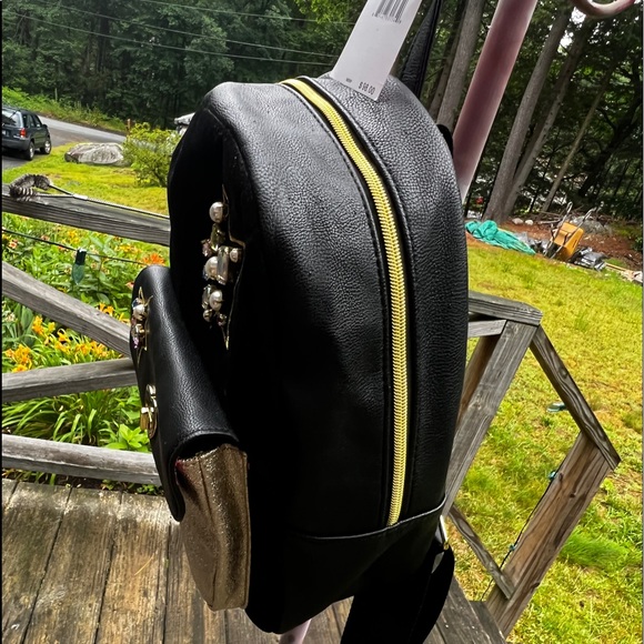 Betsey Johnson Metallic Black BM19515 Backpack - Picture 8 of 10